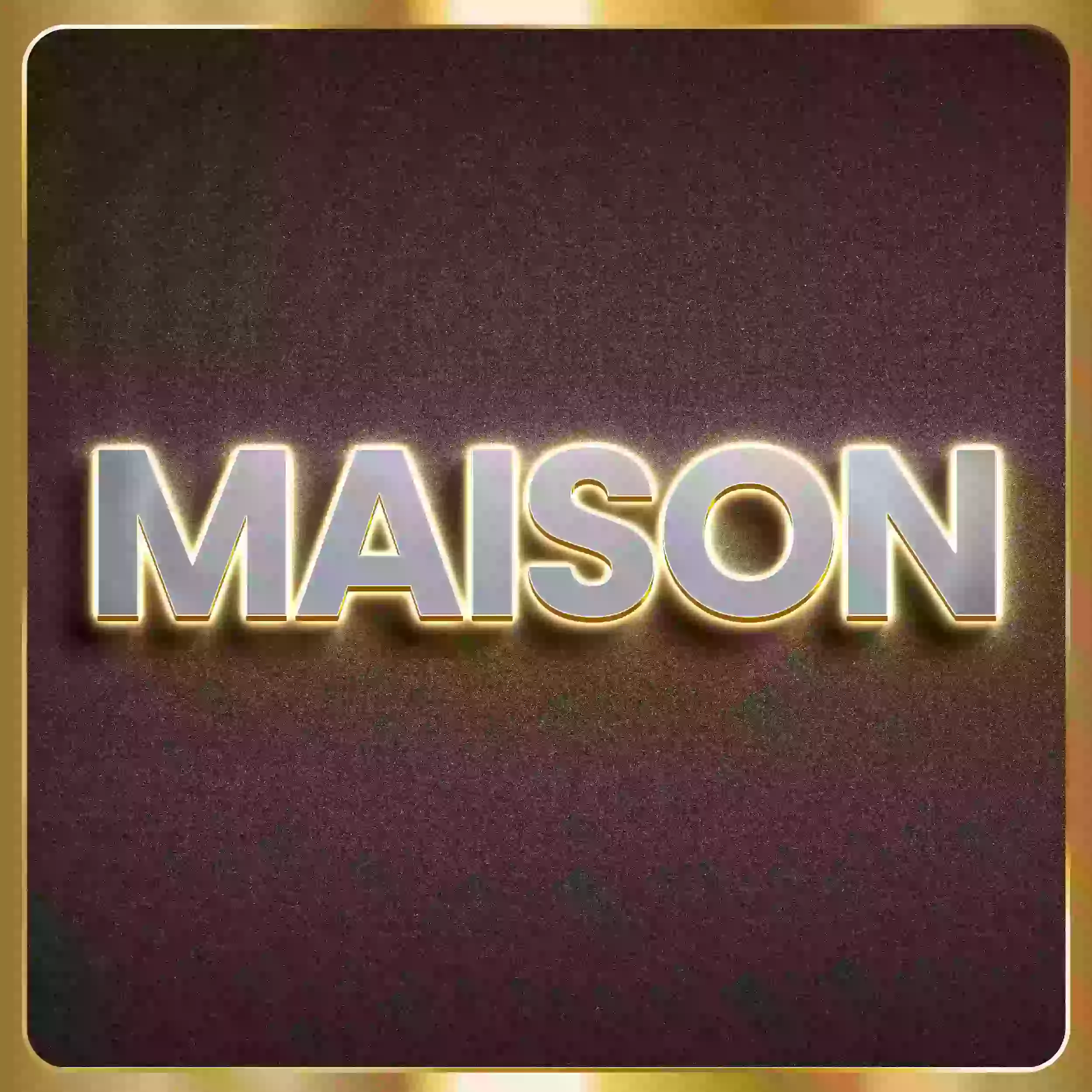 led sign with gold lettering on a black background.